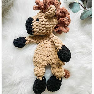 Horse Lovey for Baby, Lovey Blanket Animal, Baby Cuddle Toy, Security Blanket, Farm Nursery Decor, Western Baby Gift, Horse Lover Gift