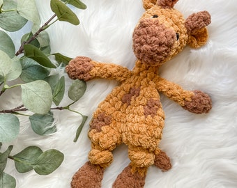 Giraffe Lovey, Baby süßes Tier, Dschungel Kinderzimmer Dekor, Safari Baby Shower Geschenk, Baby Kuscheldecke, Tropisches Kinderzimmer Dekor