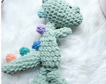 Dinosaurus Snuggler Baby Lovey, kamerdecor dinosaurus voor jongens, dinosaurus knuffeldier, veiligheidsdeken, cadeau peuter jongen, cadeaus babyjongen