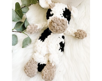 Cow Lovey Snuggler, Farm Animal Nursery Decor, Cow Girl Gifts, Western Nurssry Decor, Farm Animal Baby Gift, Cow Baby Blanket