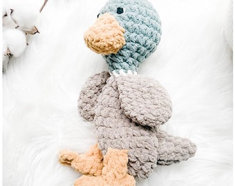 Mallard Duck Lovey Snughler Toy, Hunting Nursery Decor, Mallard Duck Baby Blanket, Baby Snuggle Animal, Baby Lovey Animal