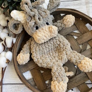 Lovey vache Highland, décoration de chambre d'enfant vache Highland pour garçon, chambre de bébé western, couverture de bébé vache, peluche vache Highland, cadeaux cow-boy