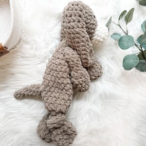 Puppy Stuffed Animal Lovey, Dog Stuffed Animal, Baby Lovey, Baby Cuddle Toy, Hunting Nursery Decor, Dog Themed Baby Gift, Security Blanket image 7