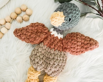 Mallard Duck Baby Lovey, Duck Nursery Decor, Baby Snuggle Animal, Hunting Themed Nursery, Baby Cuddle Blanket, Outdoor Nursery Decor