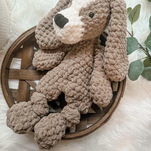 Puppy Stuffed Animal Lovey, Dog Stuffed Animal, Baby Lovey, Baby Cuddle Toy, Hunting Nursery Decor, Dog Themed Baby Gift, Security Blanket image 10