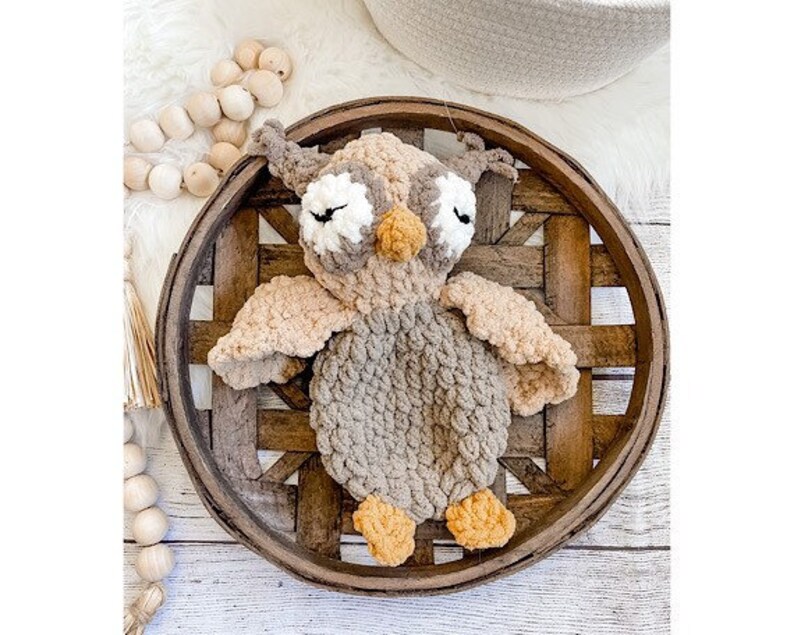 Sleepy Owl Lovey Woodland Animal Plush Toy for Baby Woodland Etsy