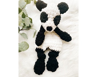 Panda Plush, Baby Lovey Blanket, Jungle Nursery Decor,  Panda Nursery Decor, Safari Nursery Decor, Security Blanket, Wild One Birthday Gift