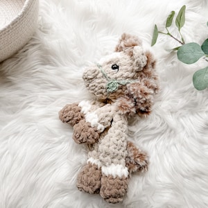 Crochet Horse Lovey, Western Baby Gift, Crochet Farm Animal, Pony Lovey, Western Nursery Decor, Horse Baby Girl Gift