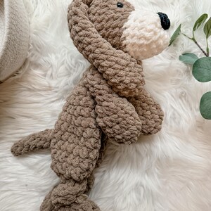 Puppy Stuffed Animal Lovey, Dog Stuffed Animal, Baby Lovey, Baby Cuddle Toy, Hunting Nursery Decor, Dog Themed Baby Gift, Security Blanket image 9