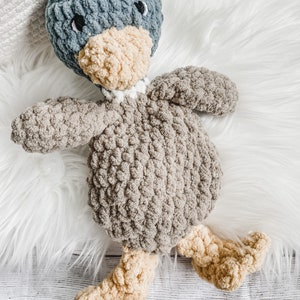 Duck Lovey, Soft Toys For Newborns, Farm Nursery Decor, Duck Toy, Mallard Duck Baby Blanket, Baby Snuggle Animal, Security Blanket image 4