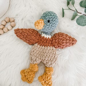 Mallard Duck Snuggler Lovey, Duck Nursery Decor, Baby Snuggle Animal, Hunting Nursery, Baby Cuddle Blanket, Outdoor Nursery Decor