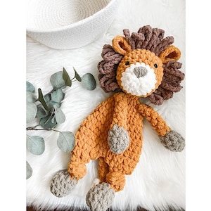 Lion Lovey, Stuffed Animal, Baby Lovey Blanket, Jungle Nursery Decor,  Lion, Safari Nursery Decor, Security Blanket, Wild One, Birthday Gift