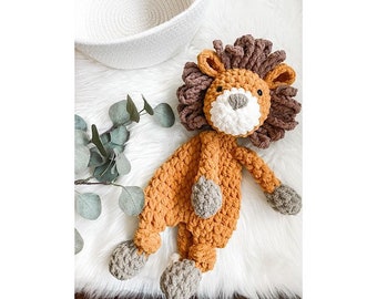 Lion Lovey, Stuffed Animal, Baby Lovey Blanket, Jungle Nursery Decor,  Lion, Safari Nursery Decor, Security Blanket, Wild One, Birthday Gift