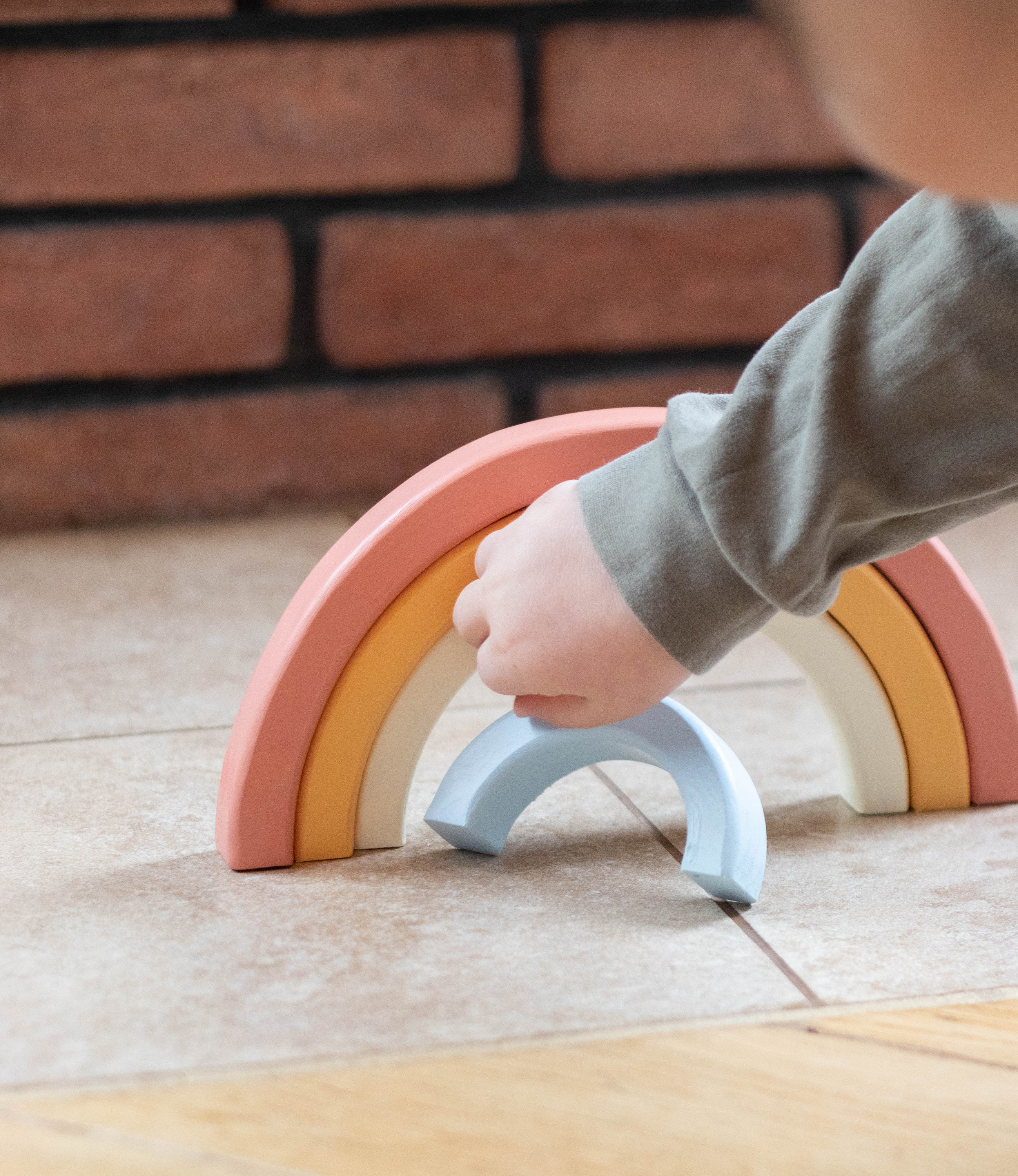 Wooden Rainbow Toys Rainbow Stacking Toy Wooden Rainbow Etsy