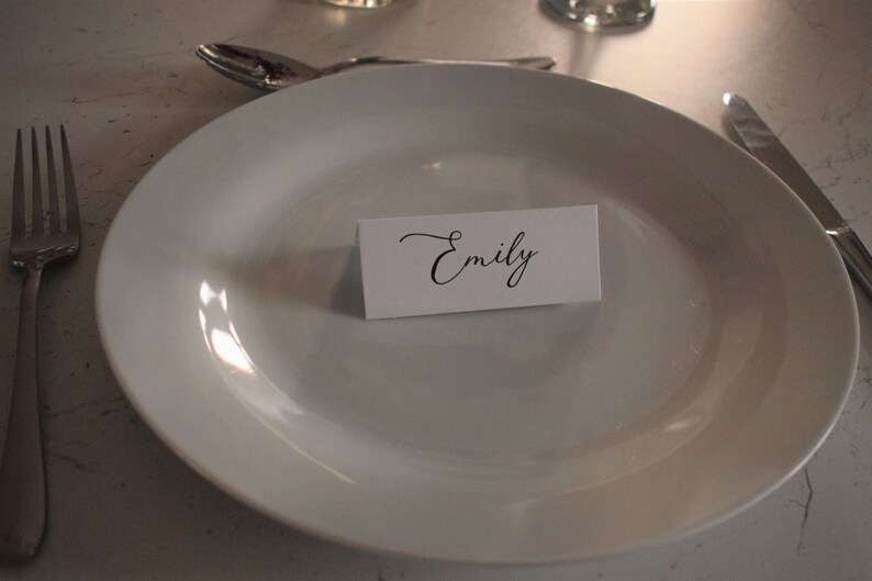 Personalised Handwritten Calligraphy Table Place Names image 1