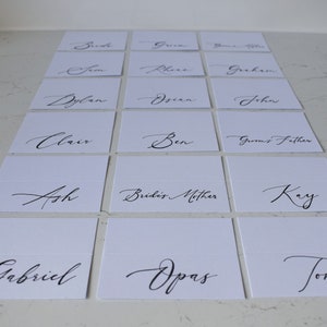 Personalised Handwritten Calligraphy Table Place Names image 4