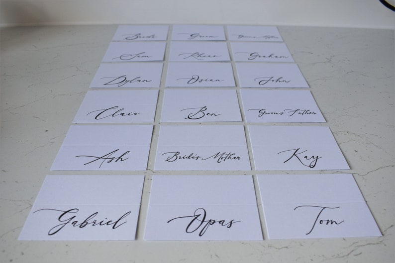 Personalised Handwritten Calligraphy Table Place Names image 4