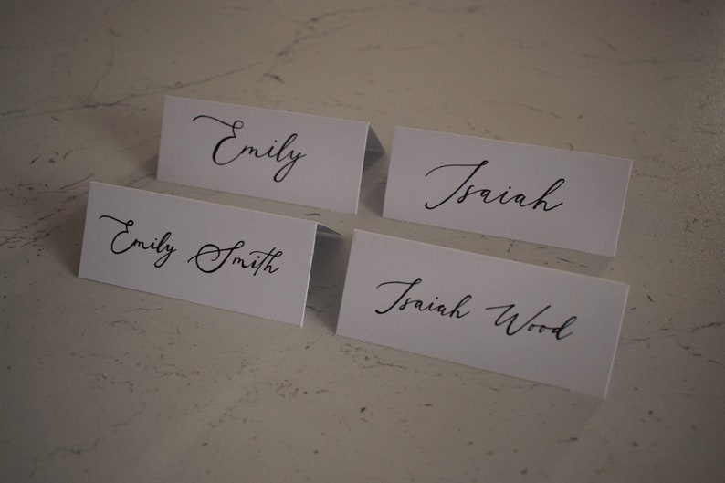 Personalised Handwritten Calligraphy Table Place Names image 2