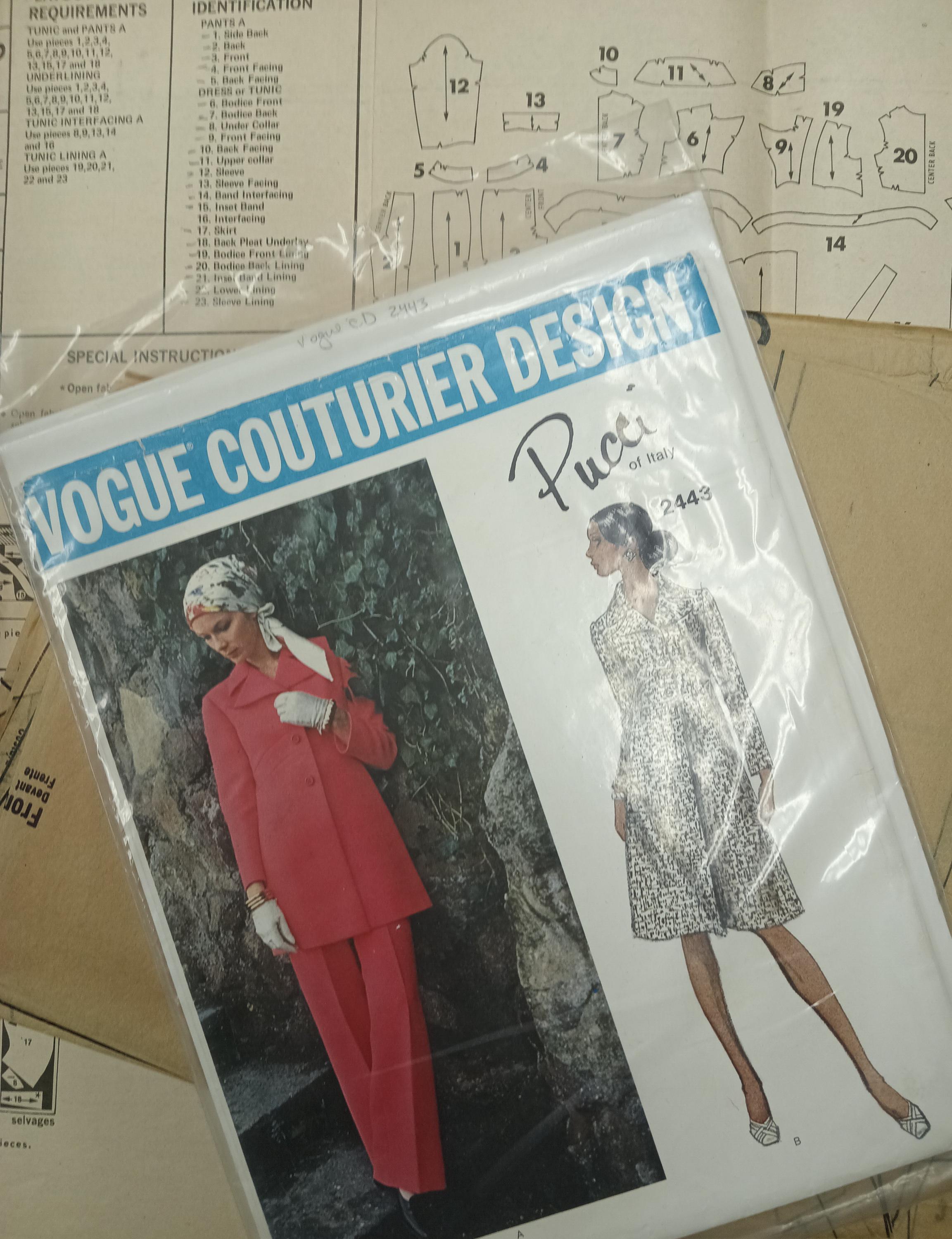 Pucci Sewing Pattern Vogue Couturier Design (pucci of Italy) Sewing Pattern (size12) Pre ...