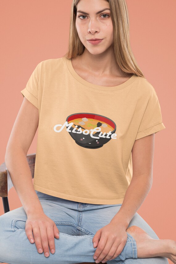 Miso Cute Crop tee | japanese kawaii shirt | Food lover shirt | food lover gift | japanese aesthetic shirt | harajuku shirt | tumblr shirt