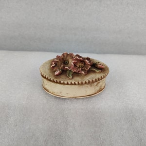 Antique Dezine Trinket Box Tribal Jewelry Box 3D Rose Box Hand Painted Unique Storage Box Home Decor