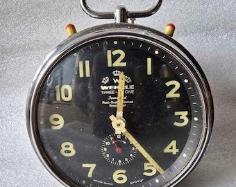 Wehrle 3-in-1 Alarm Clock With Half-hourly Chime, Hourly Chime and