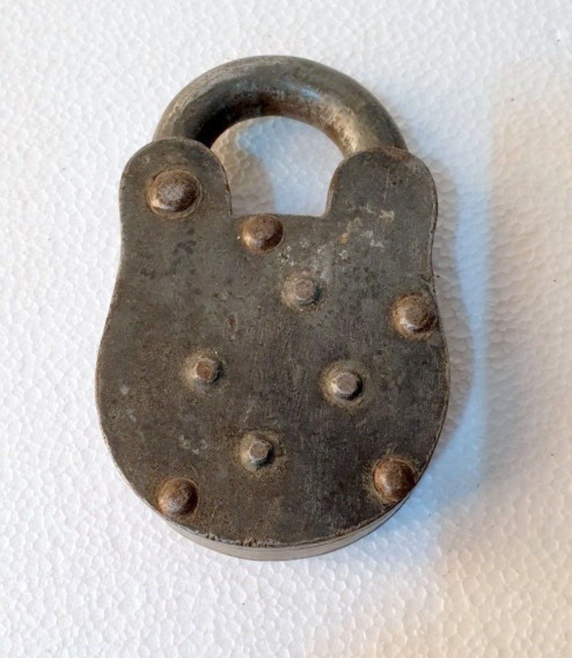 Antique Old Iron Brass Lock 6 Levers Padlock Unique Lock Big Etsy