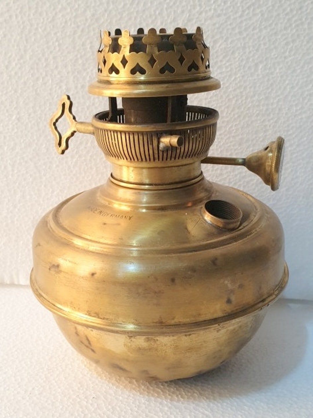 Vintage Rare Lamp & Light Wunder Lamp Patent Mark Brass