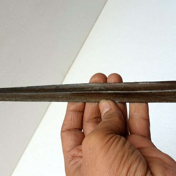 Vintage Old Rare Hand Forged Iron Mughal Islamic Spear Head Lance Dagger Spear