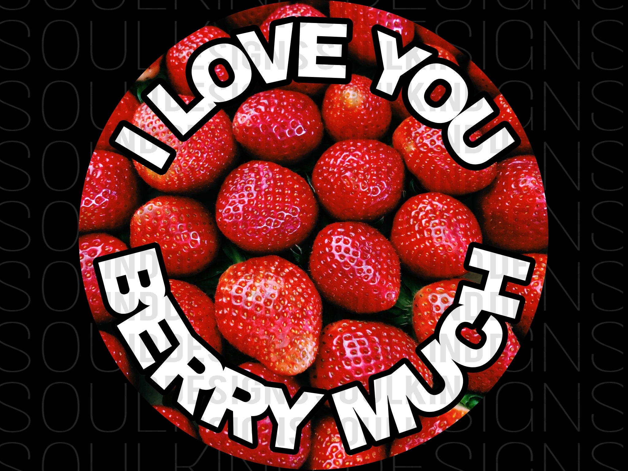 I Love You Berry Much Mask Apparel Card Sticker Label | Etsy