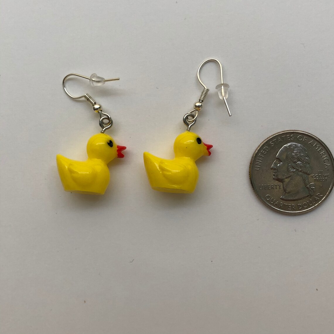 Little duck earrings sweet earrings duck yellow duck Etsy