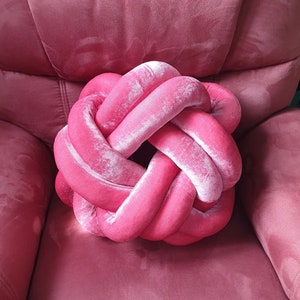 Bow cushion, velvet cushion, decorative cushion