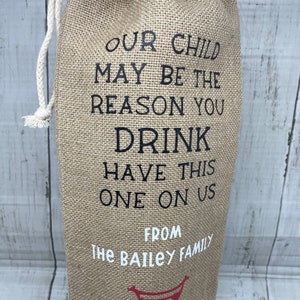 Natural Jute bottle bag - Teachers gift