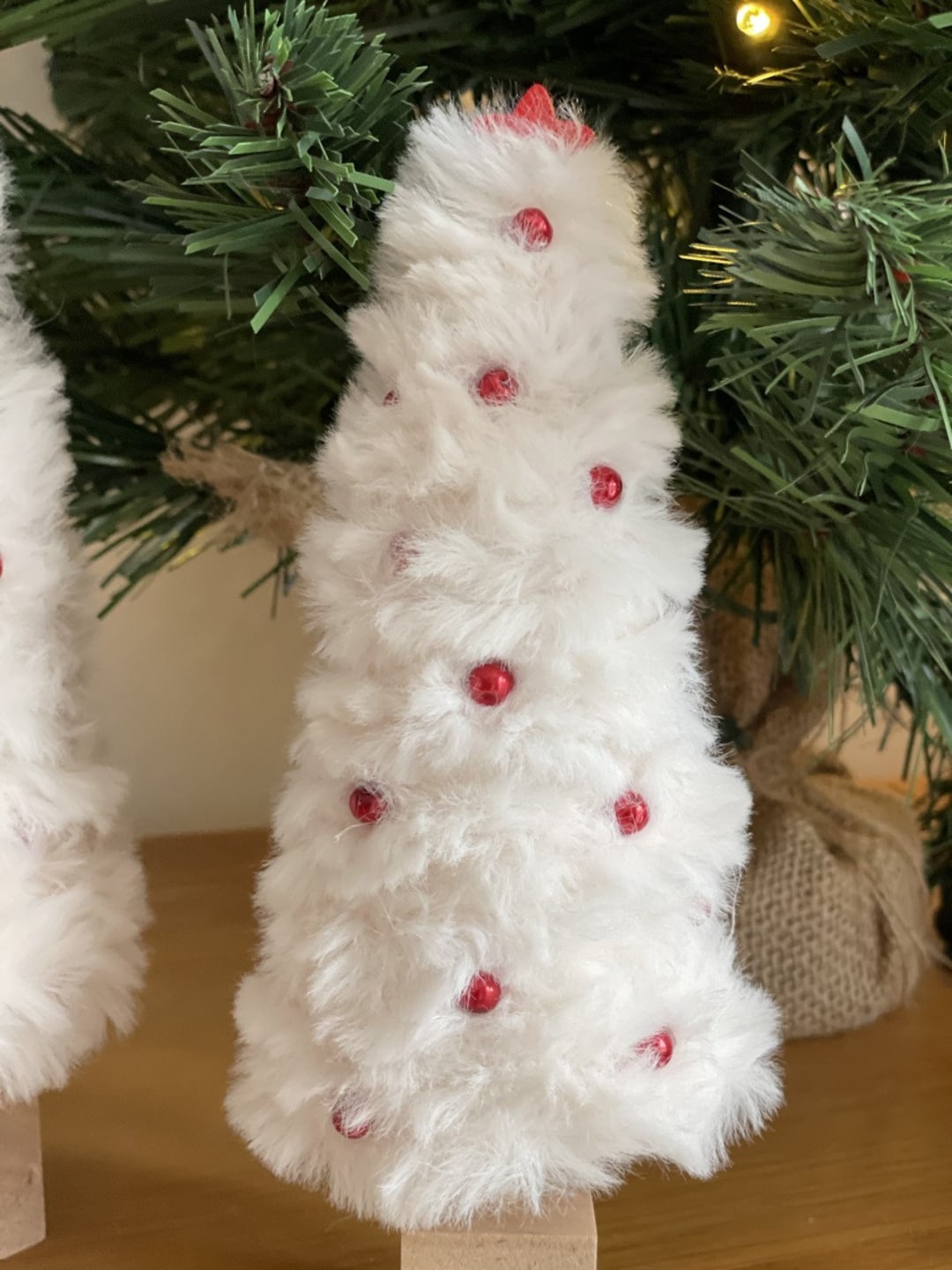 Mini Faux Fur Christmas Trees Etsy UK