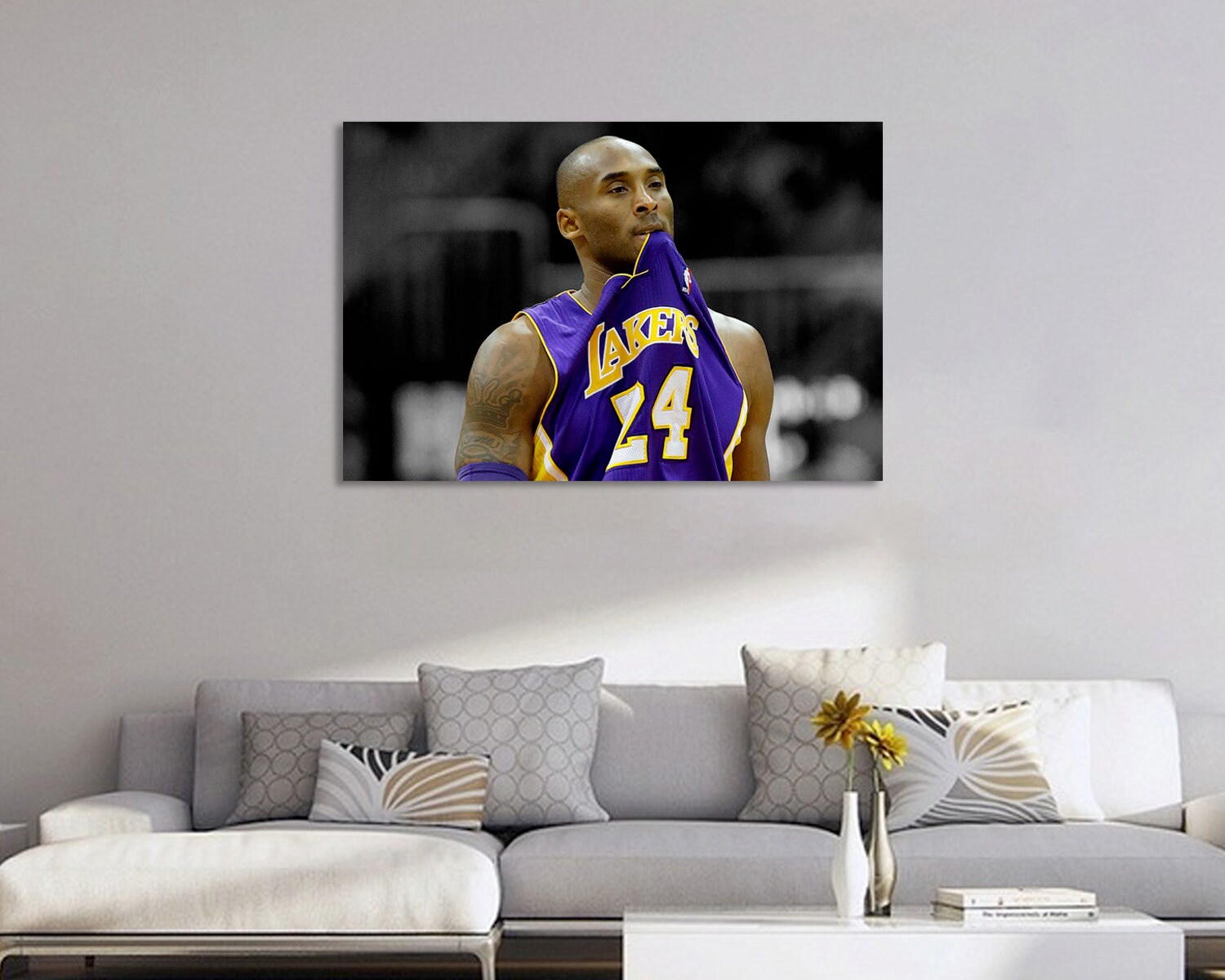 Kobe Bryant Canvas Wall Art Sports Canvas Frame Print ready Etsy
