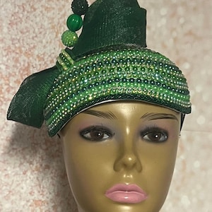 Women Church Hats Emerald Green - Etsy display picture 3
