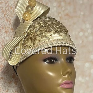 Elegant Cream Fascinator with Rhinestone Accents Bling Fascinator - Etsy main image 4