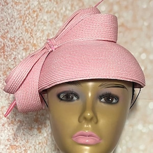 Pink Womens Church Hat, Full Coverage hat, Mother of the Bride Wedding Hat, Tea Party Hat. Gift for Mom, Wife, Her.