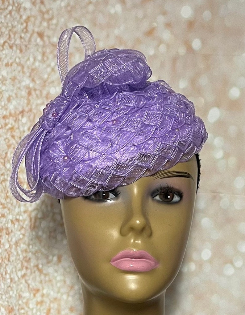 Lavender Braided Fascinator Half Hat for Church Weddings and Etsy