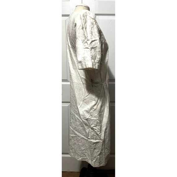 Vintage White Sheath Dress by Impressions Sz 14 S… - image 8