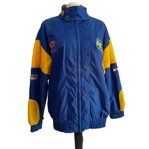 Vintage Nascar Jeff Gordon #24 Jacket Sz XL Mens by Nutmeg Blue & Yellow Racing Coat Thick