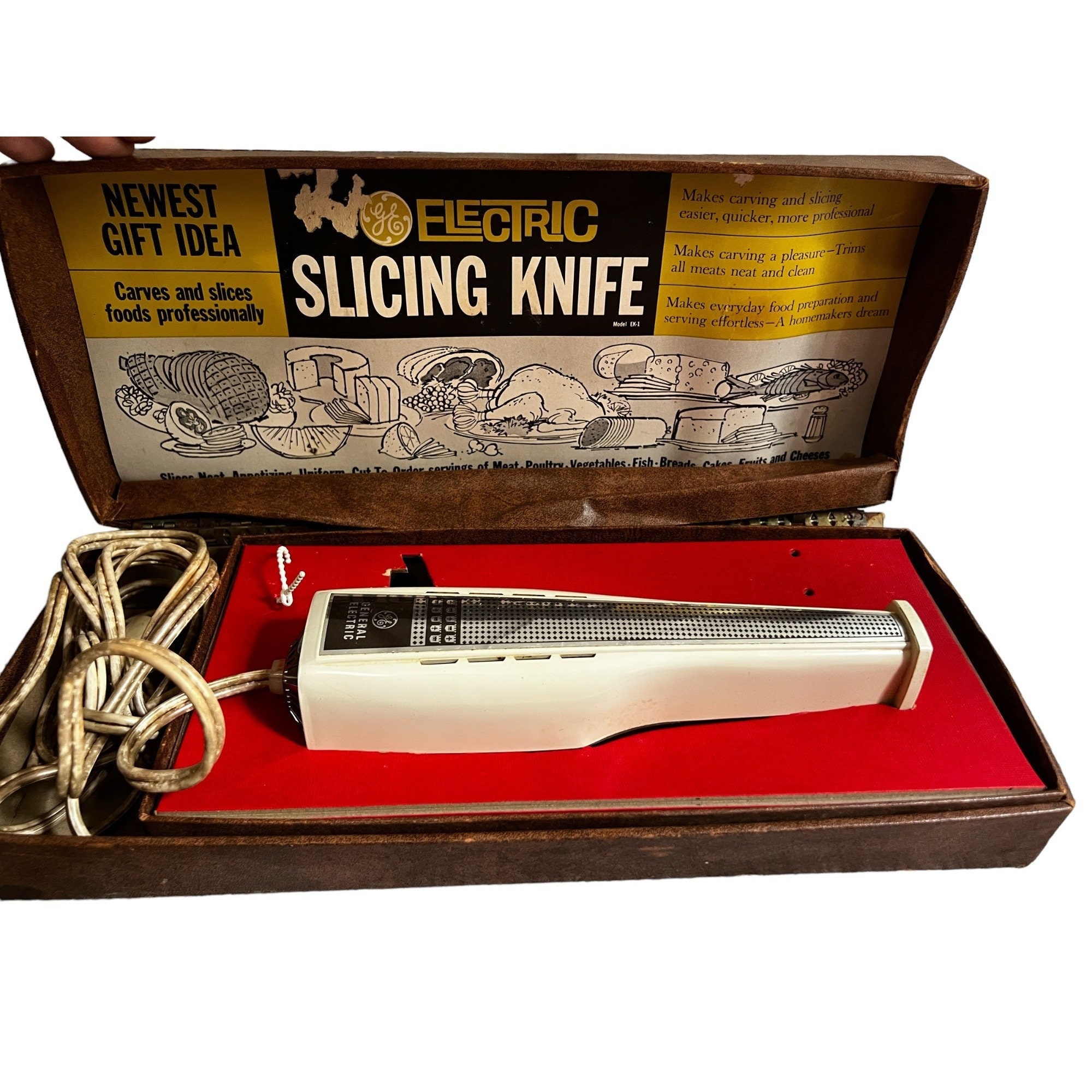 Vintage General Electric GE Turkey Slicer Carving Knife 95 Model 34EK4 USA