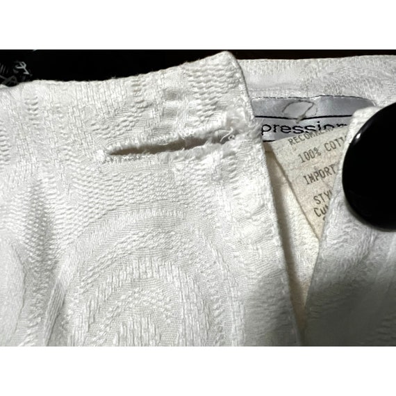 Vintage White Sheath Dress by Impressions Sz 14 S… - image 4
