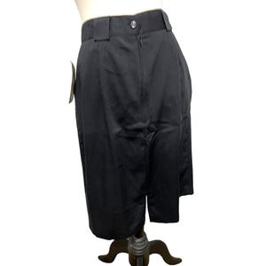 NWT Vintage Black Pencil Skirt Sz 11/12 Front Slit by Bentley Button Front
