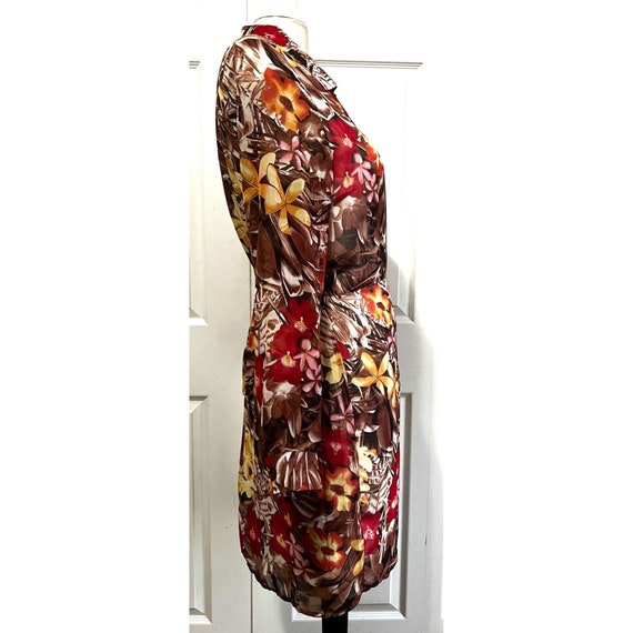 Vintage Selene Sport Floral Wrap Dress Sz Large B… - image 6