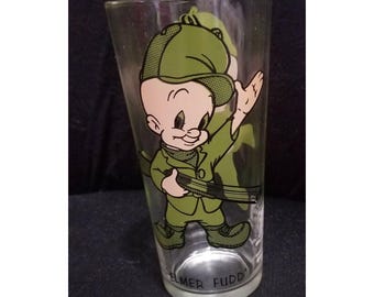 Elmer Fudd Vintage 1973 Drinking Glass Looney Tunes Pepsi Collector Series