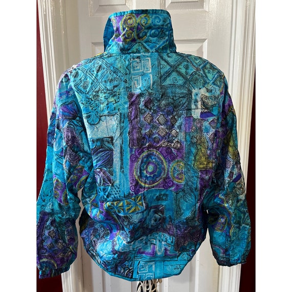 Vintage Colorful Windbreaker by Slade Sz Medium W… - image 7