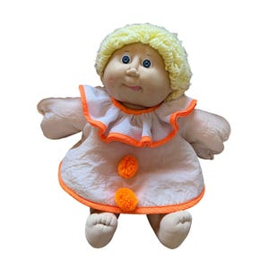 キャベッジ・パッチ ヴィンテージ キッズドール ピエロ衣装付き 金髪少年 舌出し 青い目 えくぼ 1982年 16インチ