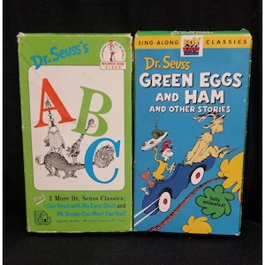 Lot of Dr. Seuss VHS Green Eggs and Ham Sing Along / ABC&#39;s & More