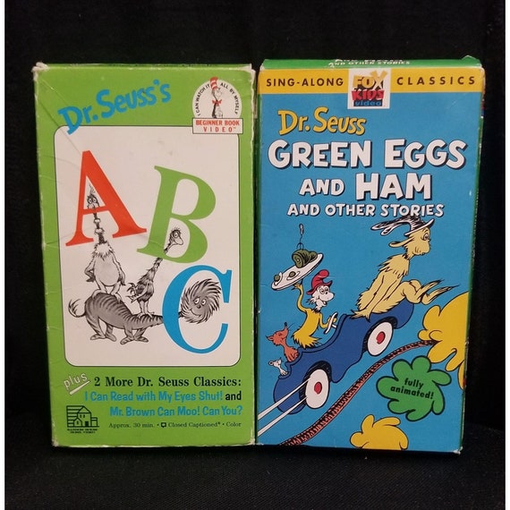 Lot of Dr. Seuss VHS Green Eggs and Ham Sing Along / Abc's Etsy